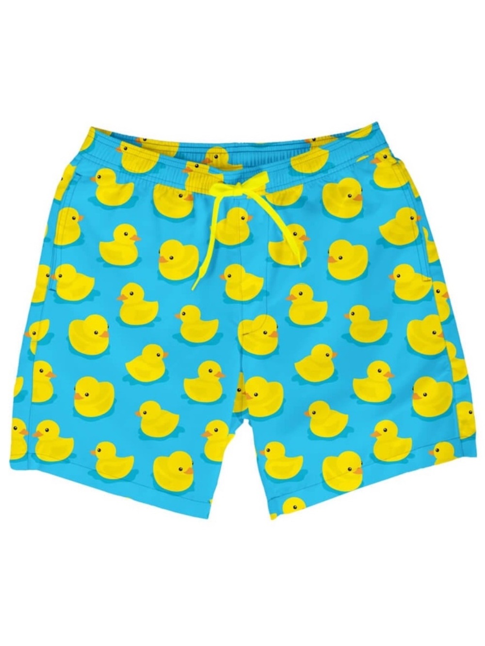 South Beach Men’s RUBBER DUCKY STRETCH SWIM TRUNKS 5” INSEAM
